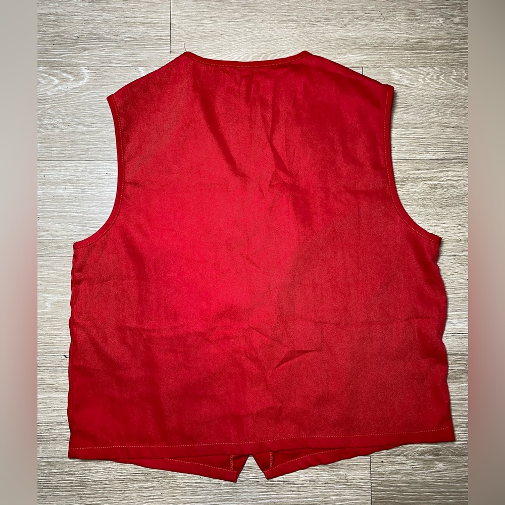 Vintage Target Store Employee Work Red Vest Uniform Size L / Large *Pre-Owned* - Picture 7 of 8